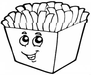 Раскраска «Картофель фри »