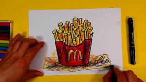 Как нарисовать КАРТОШКУ ФРИ