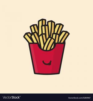 Картошка фри для срисовки