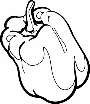 Раскраски Раскраска перец овощи, Раскраска Перчик овощи