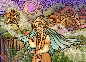 Цифровая иллюстрации к сказкам Пушкина «Мёртвая Царевна»