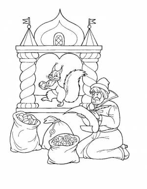 Раскраски Раскраска Сказка о царе салтане Персонажи из сказок Сказки