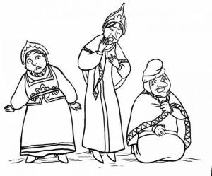 Раскраска о царе Салтане