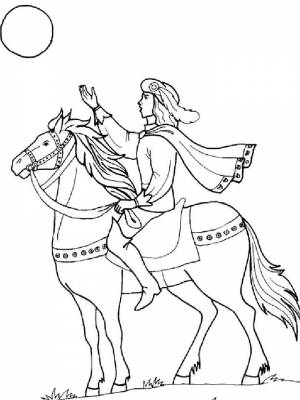 Раскраска Сказка о мертвой царевне  картинку для девочек