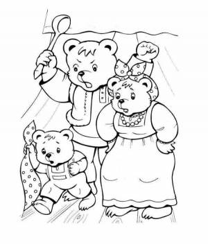 Детский рисунок три медведя