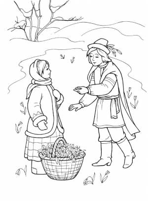 Раскраски Раскраска 12 месяцев