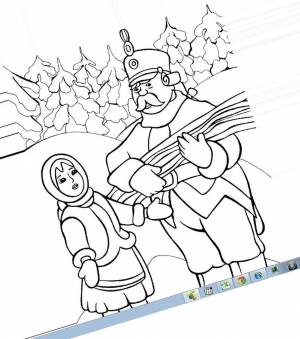 Двенадцать месяцев раскраска