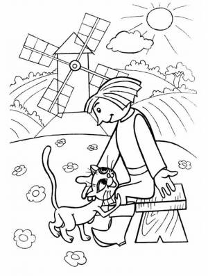 Раскраски Кот в сапогах