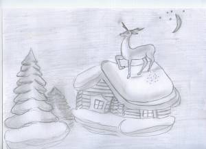 Легкий рисунок к сказке серебряное копытце