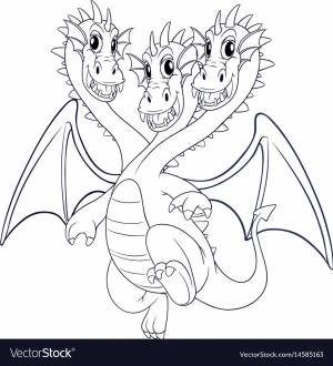 Змей Горыныч раскраска для детей
