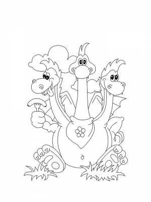 Раскраска Змей Горыныч  для детей