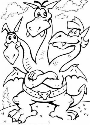 Раскраска Добрыня Никитич и Змей Горыныч 17