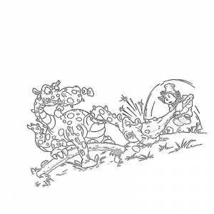 Раскраска Змей Горыныч получил по носу