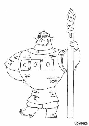 Раскраска Добрыня Никитич