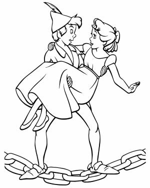 Питер Пэн несет Венди