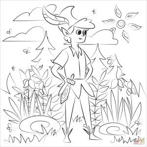 Раскраска Питер Пен