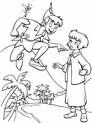 Раскраска питер пэн