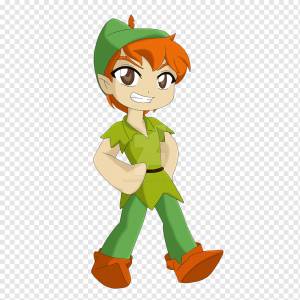 Питер Пэн Рисование мультфильма, Раскрашенный вручную мультфильм Питер Пэн, Акварельная живопись, мультипликационный персонаж, рука png