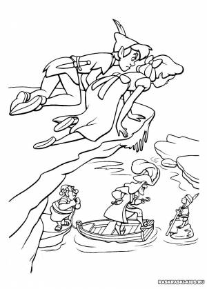 Питер пен раскраска