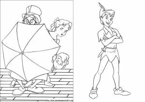 Питер пен раскраска