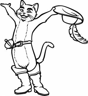 Кот в сапогах детский рисунок