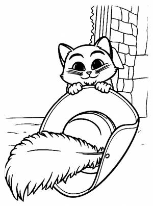 Раскраска Кот из Шрека