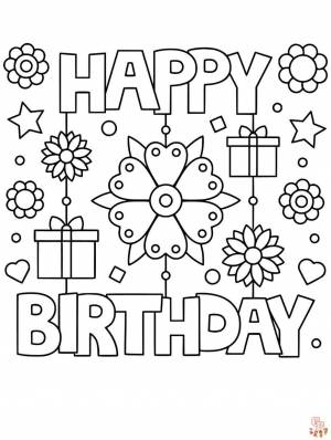 Раскраски с днем ​​рождения