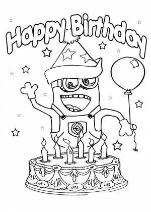 Открытка раскраска с днем рождения мальчику