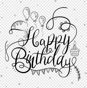 надпись с днем ​​рождения png
