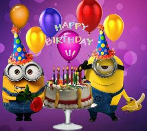 Поздравление с днем рождения миньоны