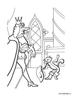 Раскраска Кот в сапогах