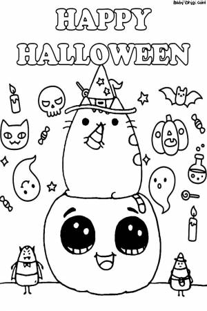 Раскраска Сова в чародейской шляпе