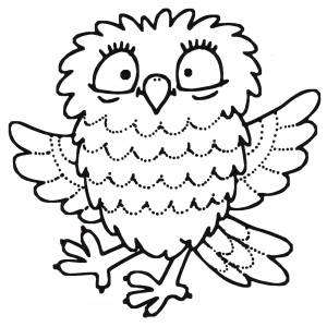 Раскраска Веселая сова