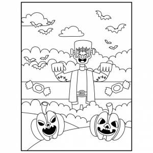Раскраски хэллоуин для детей