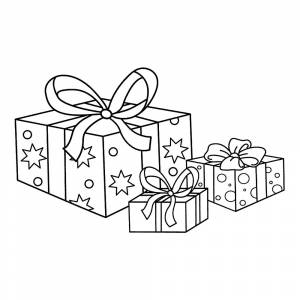 Раскраска Подарки на рождество