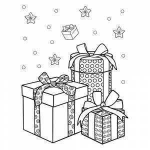 Раскраска Новогодние подарки