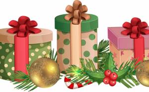 Новогодний подарок рисунок