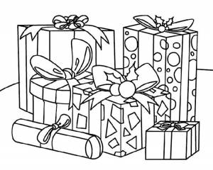 Рисунки подарков на Новый год для срисовки