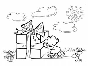 Раскраска Подарок