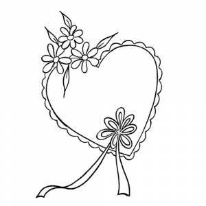 Раскраска Нарядная валентинка