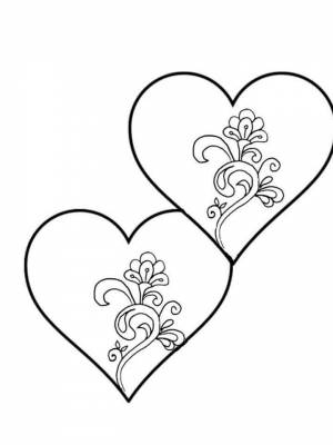 Раскраски Валентинки   в формате
