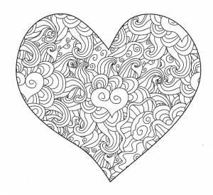 Раскраски Раскраска валентинки на день святого валентина  День святого валентина, Раскраска Сердце День святого валентина