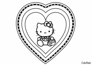 Раскраска Валентинка