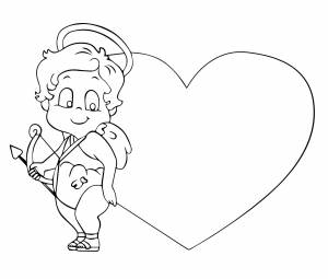 Валентинка с купидоном