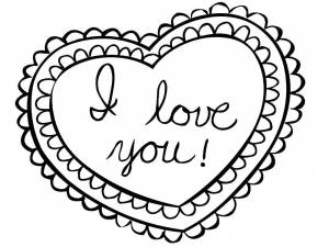 Раскраски Раскраска Валентинка День святого валентина