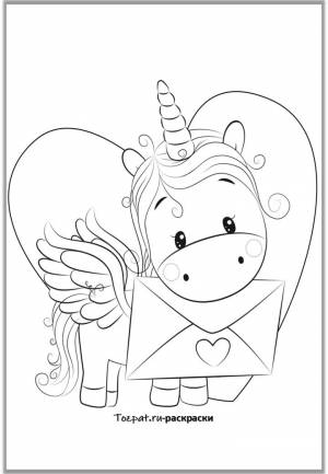 Раскраска на день всех влюбленных Святого Валентина