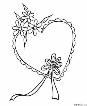 Раскраска Нарядная валентинка