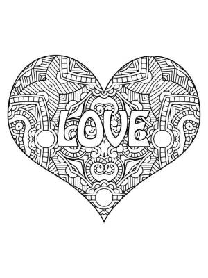 Раскраски Валентинки