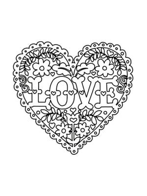 Раскраски Валентинки