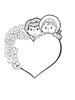 Раскраски Валентинки